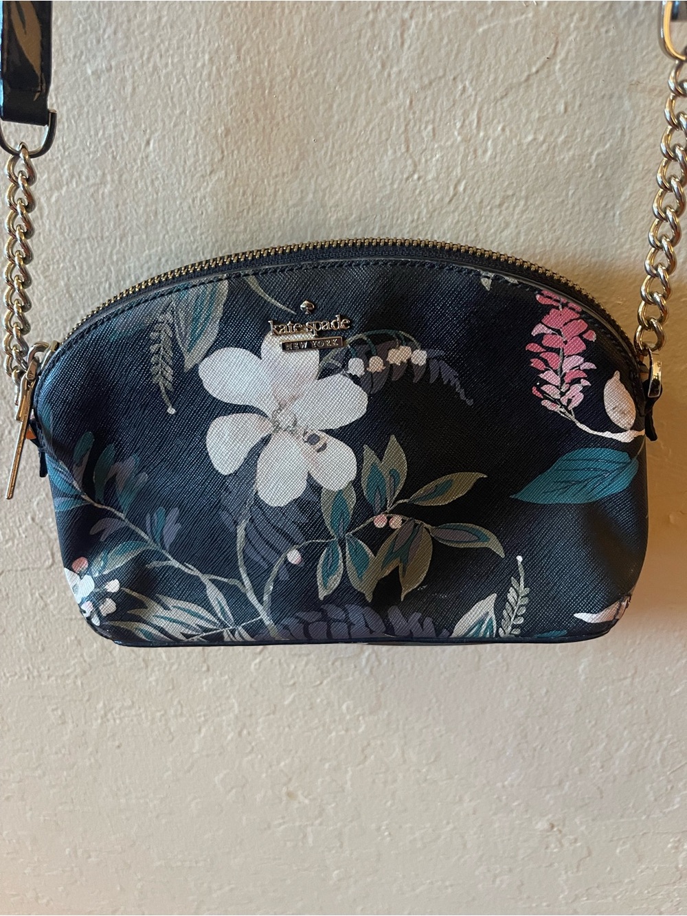 Kate Spade Black Floral Crossbody Bag